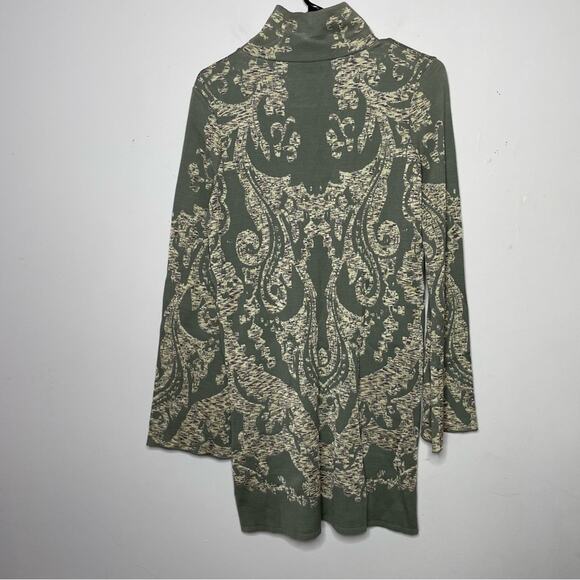 NEW Free People Mock Neck Paisley Long Sleeve Sweater Dress Size XS - Picture 2 of 4